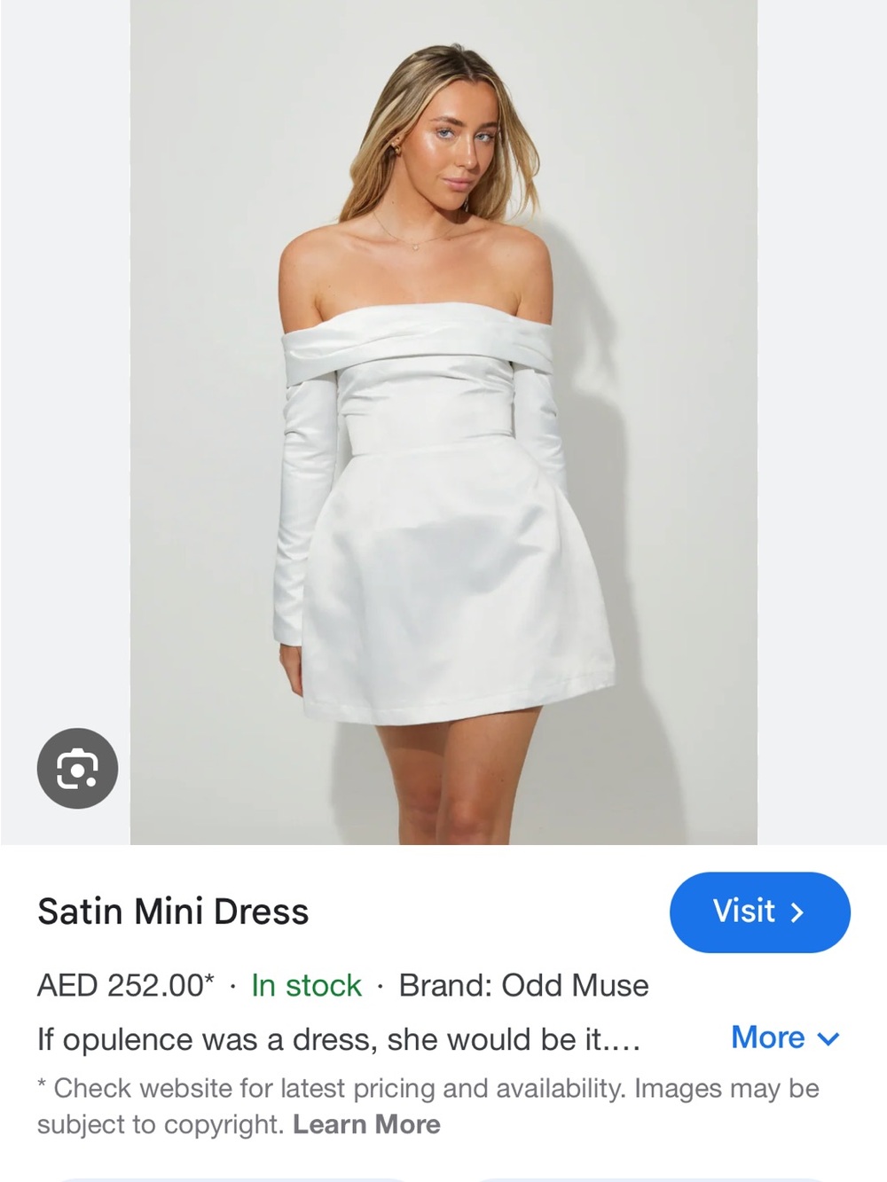 Cream Off-Shoulder Mini Dress with Draped Neckline